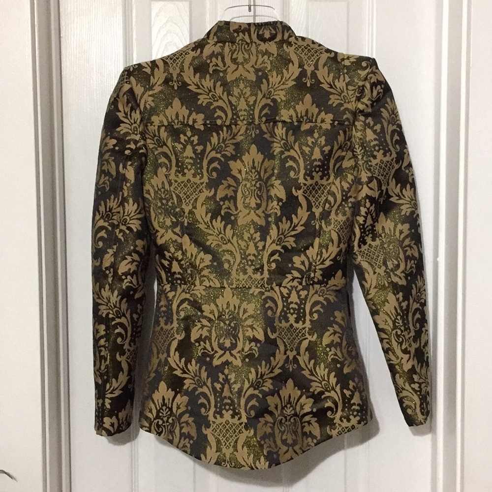 H&M jacket blazer gold brown beige size 2 (ff) - Picture 7 of 8